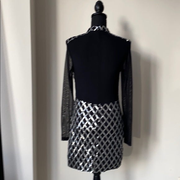 Silver Sequence Black Dress - Picture 2 of 2